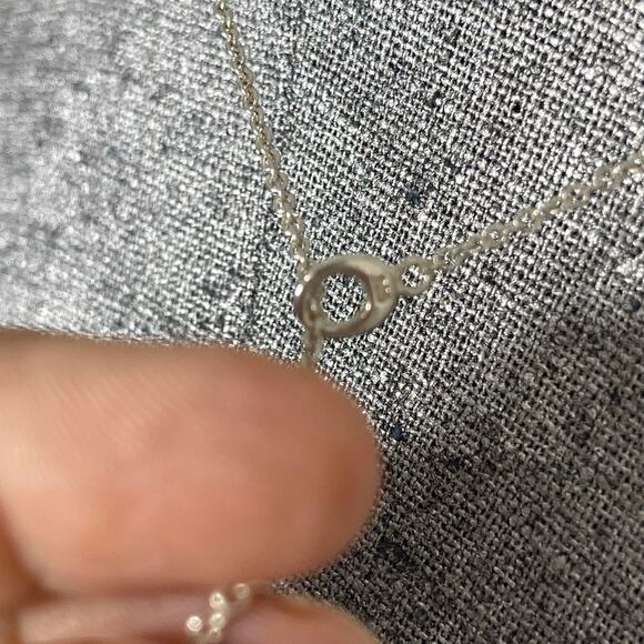 Talbots necklace costume jewelry silver layering silver tone  drop chain link - Picture 4 of 14